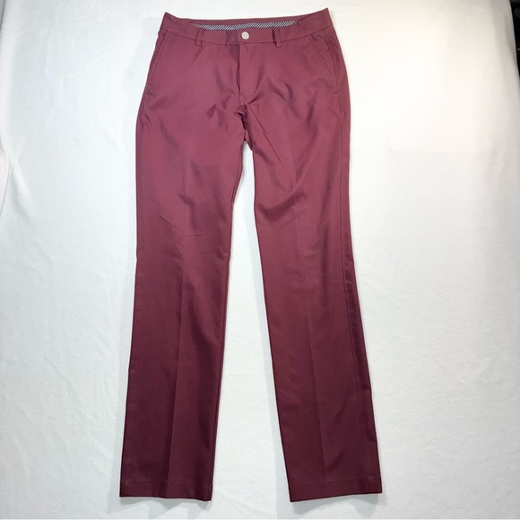 Bonobos Men’s Performance Link Golf Pant Wine Maroon Slim Straight 32x34 - Picture 2 of 7